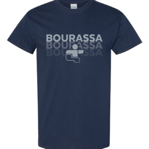 CHANDAIL MANCHES COURTES AVEC LOGO RÉGIONAL SUR DEVANT - BLEU MARIN