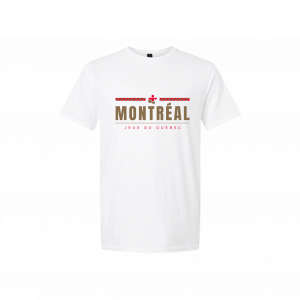 CHANDAIL MANCHES COURTES AVEC LOGO RÉGIONAL SUR DEVANT - BLANC