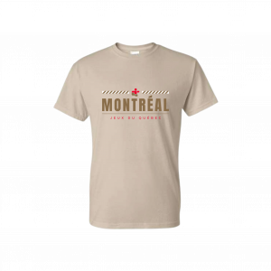 CHANDAIL MANCHES COURTES AVEC LOGO RÉGIONAL SUR DEVANT - SABLE