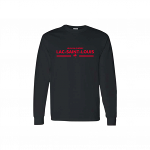 CHANDAIL MANCHES LONGUES HEAVY COTTON AVEC LOGO RÉGIONAL SUR DEVANT - NOIR