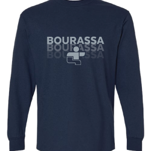 CHANDAIL MANCHES LONGUES AVEC LOGO RÉGIONAL SUR DEVANT - BLEU MARIN