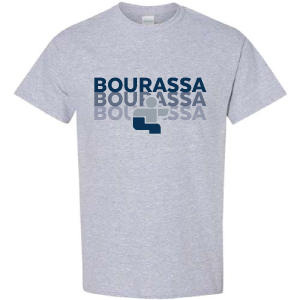 CHANDAIL MANCHES COURTES AVEC LOGO RÉGIONAL SUR DEVANT - GRIS SPORT